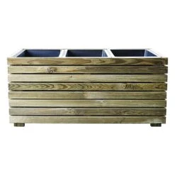 Cerland Horizon Outdoor Rectangular Wooden Planter 90cm -Plants Sale 004017 02