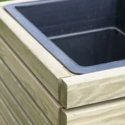 Cerland Horizon Outdoor Rectangular Wooden Planter 90cm -Plants Sale 004017 ZOOM 02 HD