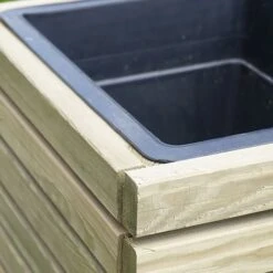 Cerland Horizon Outdoor Square Wooden Planter Tall 40cm -Plants Sale 004032 ZOOM 02 HD
