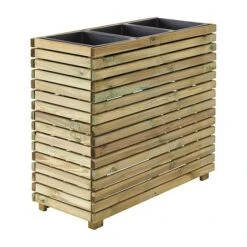 Cerland Horizon Outdoor Rectangular Wooden Planter Tall 90cm -Plants Sale 004033