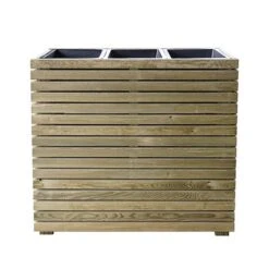 Cerland Horizon Outdoor Rectangular Wooden Planter Tall 90cm -Plants Sale 004033 02 HD