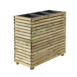 Cerland Horizon Outdoor Rectangular Wooden Planter Tall 90cm -Plants Sale 004033 HD20 20Copie