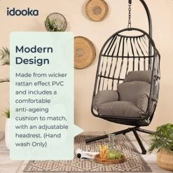 Idooka Rattan Hanging Garden Egg Chair -Plants Sale 0220Lifestyle20 20Modern20Deisgn
