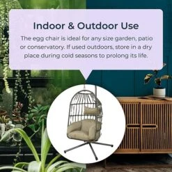 Idooka Rattan Hanging Garden Egg Chair -Plants Sale 0420Indoor20Outdoor