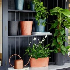 Pula Recylable Planter Black H25Cm D24Cm -Plants Sale 150624 1copy