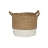 Geilo Jute White Lined Basket H27Cm D28Cm 2 Geilo Jute White Lined Basket H27Cm D28Cm -Plants Sale 165308