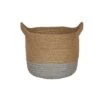 Geilo Jute Grey Lined Basket H20Cm D23Cm 1 Geilo Jute Grey Lined Basket H20Cm D23Cm -Plants Sale 165312