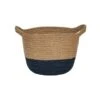 Geilo Jute Navy Lined Basket H20Cm D23Cm 1 Geilo Jute Navy Lined Basket H20Cm D23Cm -Plants Sale 165342