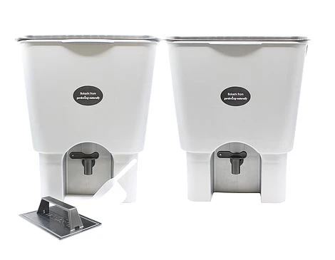 Bokashi Bin Set Of 2 Natural Composter With Bran 3 Bokashi Bin Set Of 2 Natural Composter With Bran