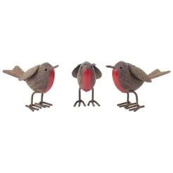3 Robin Garden Bird Ornaments 8 3 Robin Garden Bird Ornaments -Plants Sale 3002 MAIN