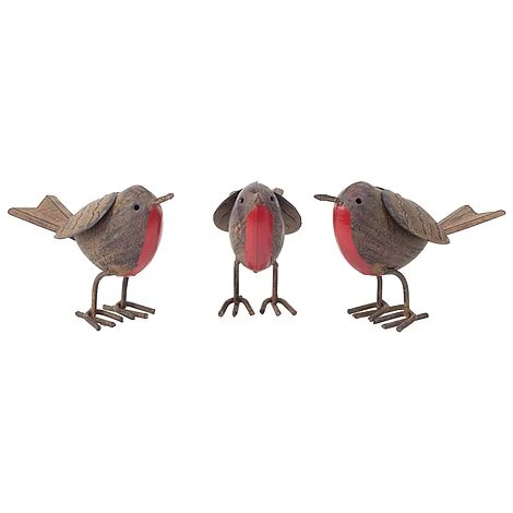 3 Robin Garden Bird Ornaments 5 3 Robin Garden Bird Ornaments - Image 3