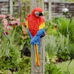 Pair Of Wall Mountable Parrot Bird Garden Ornaments -Plants Sale 3009 PAIR 4