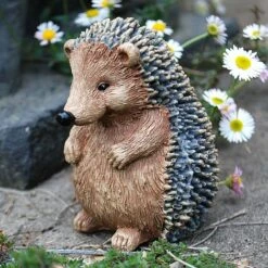 Set Of 3 Hedgehog Garden Animal Ornaments Outdoor Statues -Plants Sale 3439 2