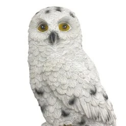 Wall Mountable Snowy Owl Bird On A Branch Garden Ornament -Plants Sale 3445 SNOW 4