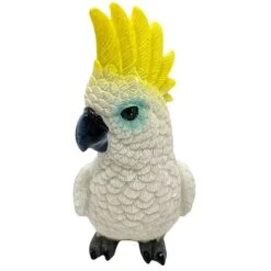 Realistic Cockatoo Parrot Garden Bird Ornament 12cm Outdoor Statue -Plants Sale 3640 2