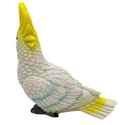 Realistic Cockatoo Parrot Garden Bird Ornament 12cm Outdoor Statue -Plants Sale 3640 3