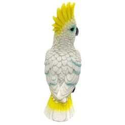 Realistic Cockatoo Parrot Garden Bird Ornament 12cm Outdoor Statue -Plants Sale 3640 4
