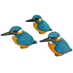 3 Pot Topping Kingfisher Bird Garden Ornaments -Plants Sale 3710 5