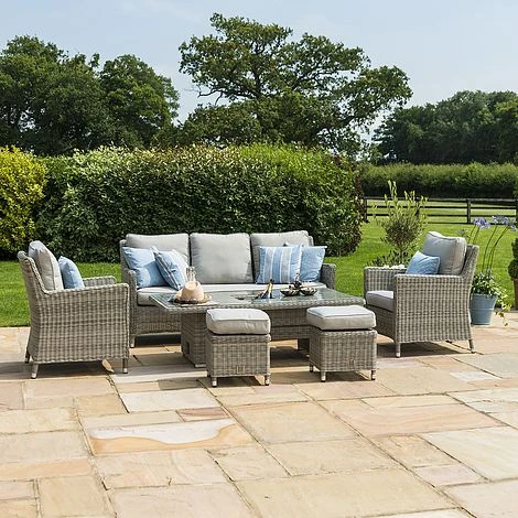 Maze Rattan Oxford Sofa Dining Set With Ice Bucket & Rising Table 4 Maze Rattan Oxford Sofa Dining Set With Ice Bucket & Rising Table - Image 2