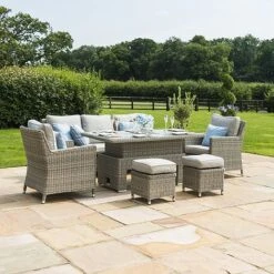 Maze Rattan Oxford Sofa Dining Set With Ice Bucket & Rising Table 19 Maze Rattan Oxford Sofa Dining Set With Ice Bucket & Rising Table -Plants Sale 401761 12