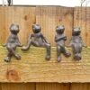 Four Edge Sitting Cast Iron Frog Ornaments