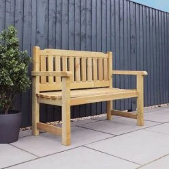 Waltons 2 Seater Pressure Treated Wooden Garden Bench 4ft -Plants Sale 4ft Bench Main