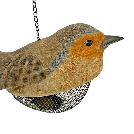 Robin Shaped Bird Feeder Hanging Garden Ornament 6 Robin Shaped Bird Feeder Hanging Garden Ornament - Image 4