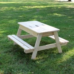 Soulet Childrens Wooden Picnic Table With Sandpit