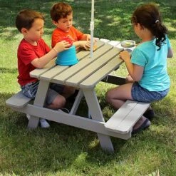 Soulet Childrens Garden Picnic Table Grey -Plants Sale 783568 AMB 01