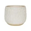 Arles Leaf Embossed White Planter H20Cm W22Cm -Plants Sale ALEWP22