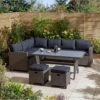 Rowlinson Garden Rattan Corner Sofa Dining Set Grey 8 Seater -Plants Sale AlbanyCornerset Grey 011