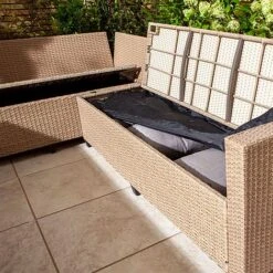 Rowlinson Garden Deluxe Rattan Corner Sofa Dining Set 8 Seat Oatmeal 25 Rowlinson Garden Deluxe Rattan Corner Sofa Dining Set 8 Seat Oatmeal -Plants Sale AlbanyCornerset Wheat 09
