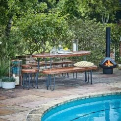 Borough Acacia Wood 5 Piece Furniture Set 7 Borough Acacia Wood 5 Piece Furniture Set -Plants Sale BOFS180 1 copy