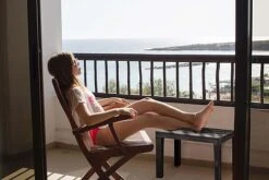 Idooka Faux Wood Garden Coffee Table - Waterproof Patio Side Table For Outdoor Use -Plants Sale Balcony2