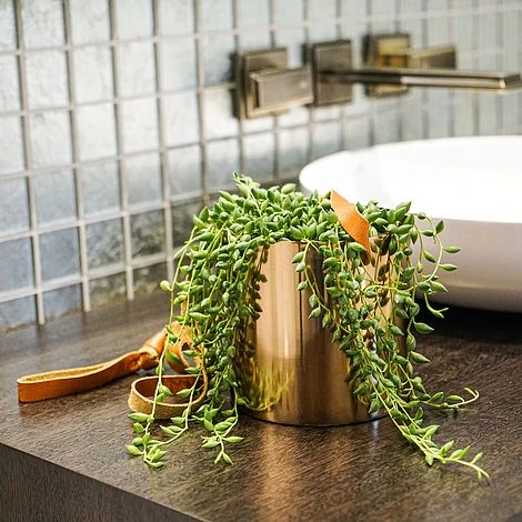 Copper Hanging Planter With Leather Strap D15Cm 3 Copper Hanging Planter With Leather Strap D15Cm