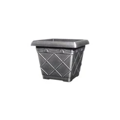 Tuscany Planter Roman Square 31cm - Silver Effect