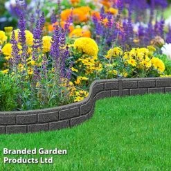 Ultra-Curve EZ Border Edging- Small Brick 8 Ultra-Curve EZ Border Edging- Small Brick -Plants Sale CURV BRICKGREY S48174