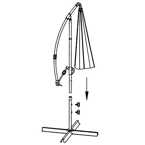 Idooka 300cm Grey Cantilever Garden Parasol - Patio Umbrella & Sun Shade 13 Idooka 300cm Grey Cantilever Garden Parasol - Patio Umbrella & Sun Shade - Image 11