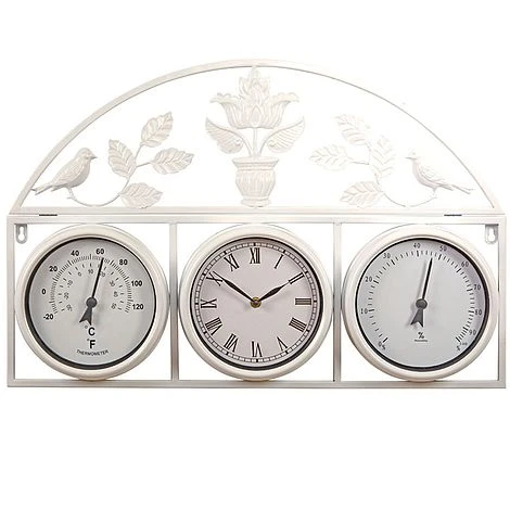 Garden Wall Clock - Cream 4 Garden Wall Clock - Cream - Image 2