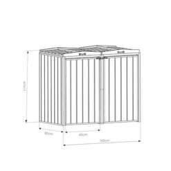 Premium Double Bin Store -Plants Sale ESDXL21PT031 double bin store spec image 02 2