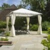 Aphrodite Heavy Duty Garden Gazebo With Side Curtains 2.7m -Plants Sale FSGHD LS2