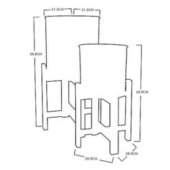 Idooka Metal Barrel Plant Pot Pair With Wooden Stands -Plants Sale FZ30005 PLANTERS.Silhouette