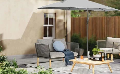 Idooka 300cm Grey Cantilever Garden Parasol - Patio Umbrella & Sun Shade 16 Idooka 300cm Grey Cantilever Garden Parasol - Patio Umbrella & Sun Shade - Image 14