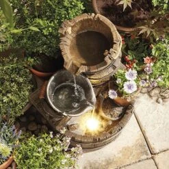 Cascading Barrel Water Feature And Planter 12 Cascading Barrel Water Feature And Planter -Plants Sale G1393 3 1000x1000 1