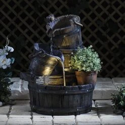 Cascading Barrel Water Feature And Planter 15 Cascading Barrel Water Feature And Planter -Plants Sale G1393 7 1000x1000 1