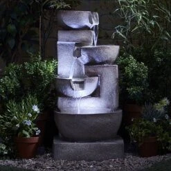 4 Tier Laguna Cascade Water Feature With Light -Plants Sale G1415 4 Tier Luguna Cascade Water Feature 2 1000x1000 1