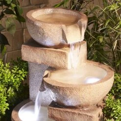 4 Tier Laguna Cascade Water Feature With Light -Plants Sale G1415 4 Tier20Luguna Cascade