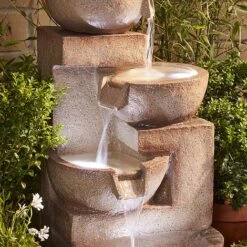4 Tier Laguna Cascade Water Feature With Light -Plants Sale G1415 4 Tier20Luguna ascade Water