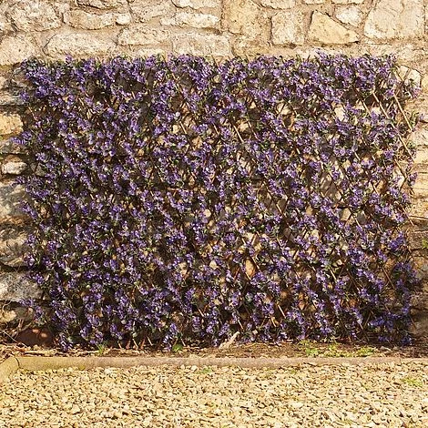 Expandable Artificial Hedge Trellis - Purple Lavender 4 Expandable Artificial Hedge Trellis - Purple Lavender - Image 2
