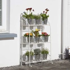 Three-tier Highbury Folding Metal Plant Stand 21 Three-tier Highbury Folding Metal Plant Stand -Plants Sale G2663 2